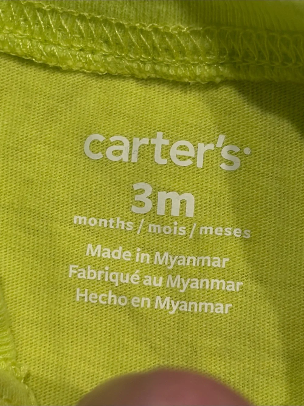 Carter's Bright Neon Lime Infant Tee - Yellow-Green